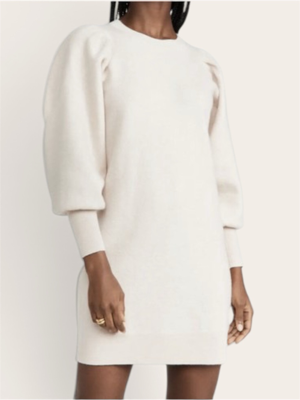 Ulla Johnson Merino Wool Mini Dress. Viviana Cream Sweater Dress. NWT.